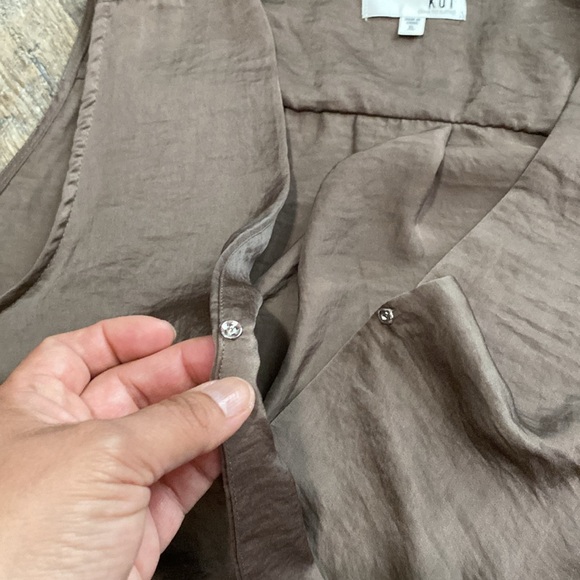 KUT from The Kloth Elegant Brown Sleeveless Top - Picture 4 of 7